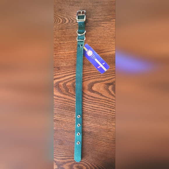 2 /$15  NEW  Hamilton Nylon Dog Collar with metal Buckle Size 18  Dark Green - Picture 2 of 7
